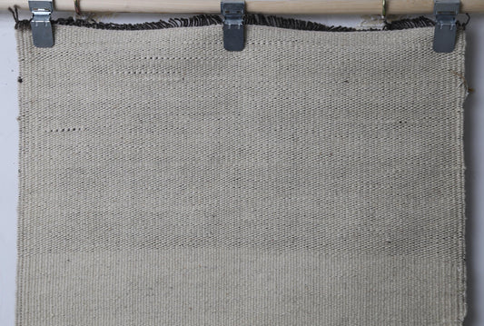 Vintage Turkish Kilim Runner Rug, Handmade Wool Beige Flatweave Hallway Rug