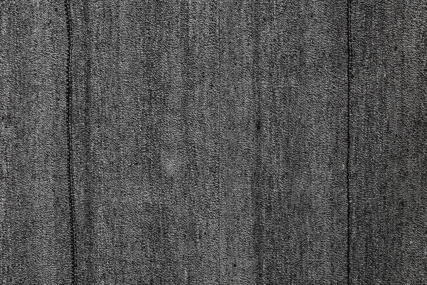 7x7 Vintage Turkish Flatweave Rug, Black White Striped Wool Cotton Kilim, Handmade Minimal Area Rug