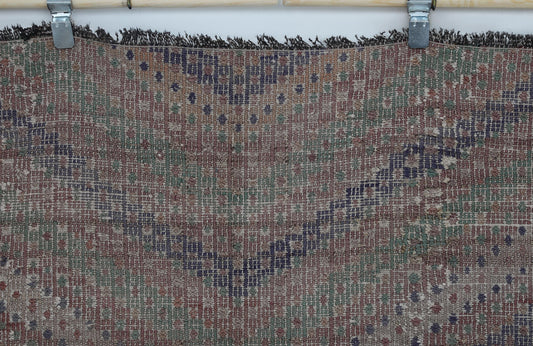 6x8 Vintage Turkish Kilim Rug, Multicolor Oriental Flatweave Area Rug, Handmade Wool Tribal Decor