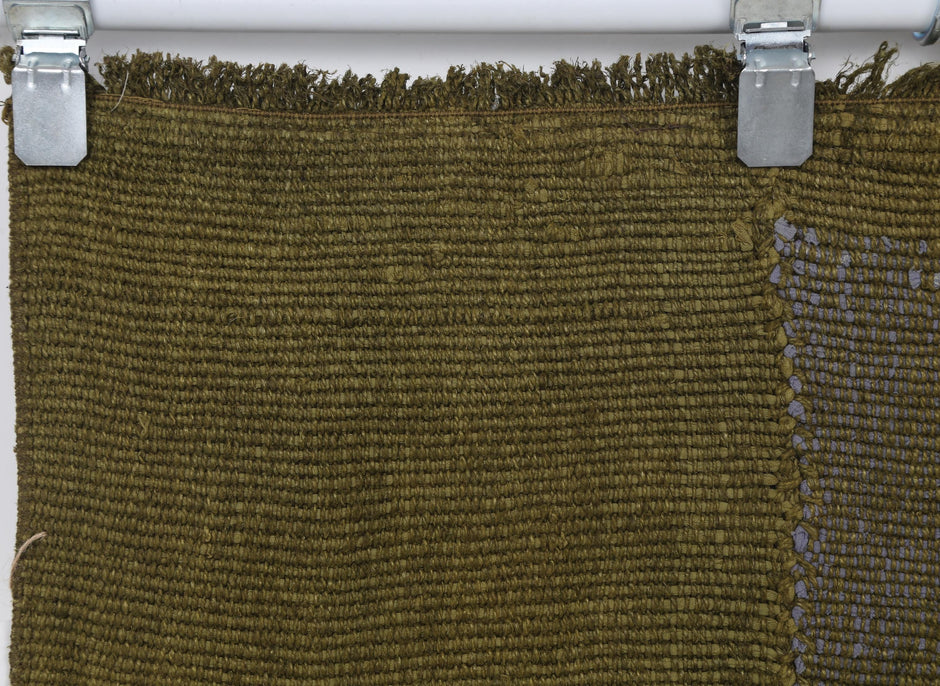 2x9 Vintage Turkish Hemp Runner Rug, Handmade Mustard Hallway Rug, Rustic Minimal Long Runner for Entryway