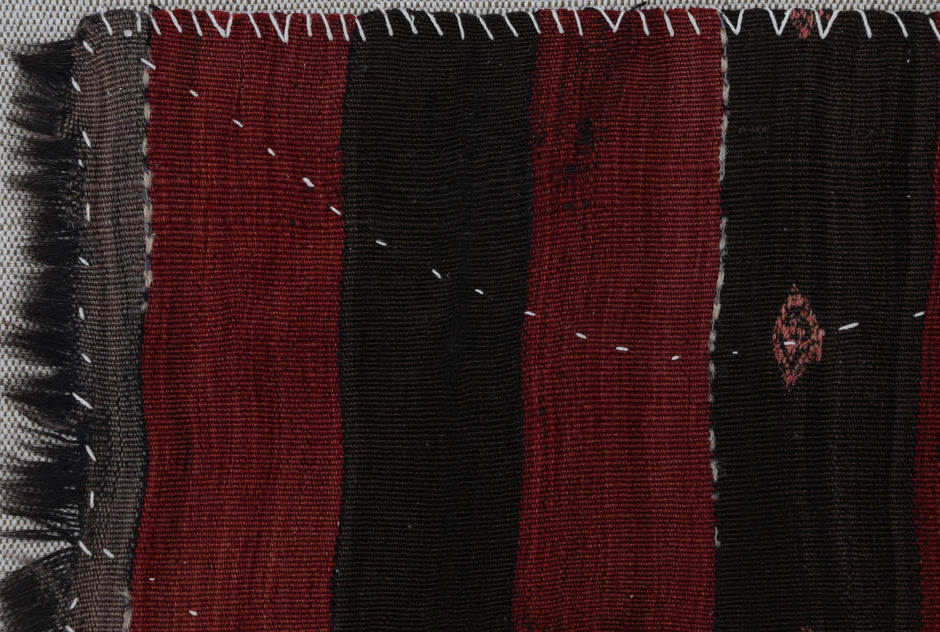 3x4 Handmade Wool Tapestry Rug, Tribal Textile Wall Hanging, Rustic Fiber Art Decor