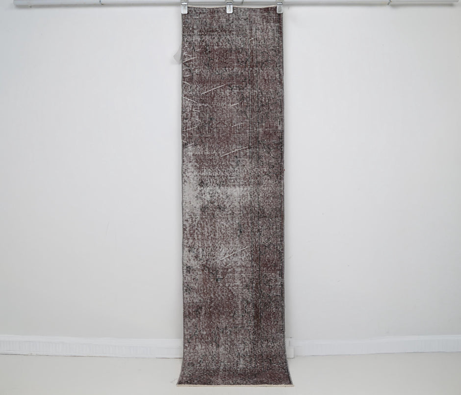 2x7 Vintage Turkish Runner Rug, Wool Hallway Rug, Distressed Narrow Entryway Rug