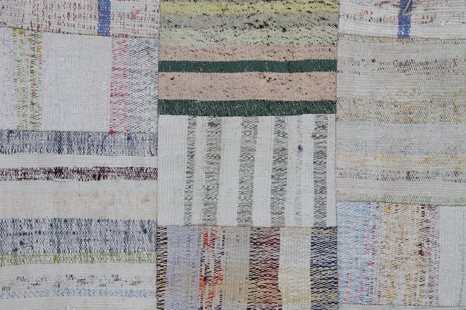 3x10 Vintage Turkish Kilim Runner Rug, Caput Patchwork Kilim, Wool Long Narrow Runner, Handwoven Hallway Rug