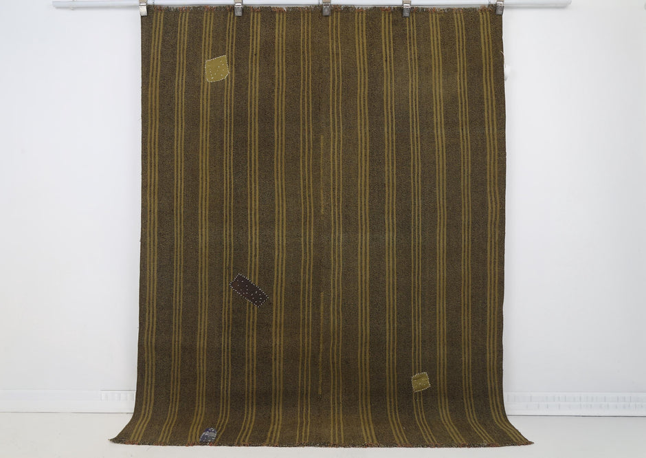 5x7 Vintage Turkish Flatweave Rug, Handwoven Wool Old Kilim Rug, Rustic Woven Area Rug, Vintage Floor Rug