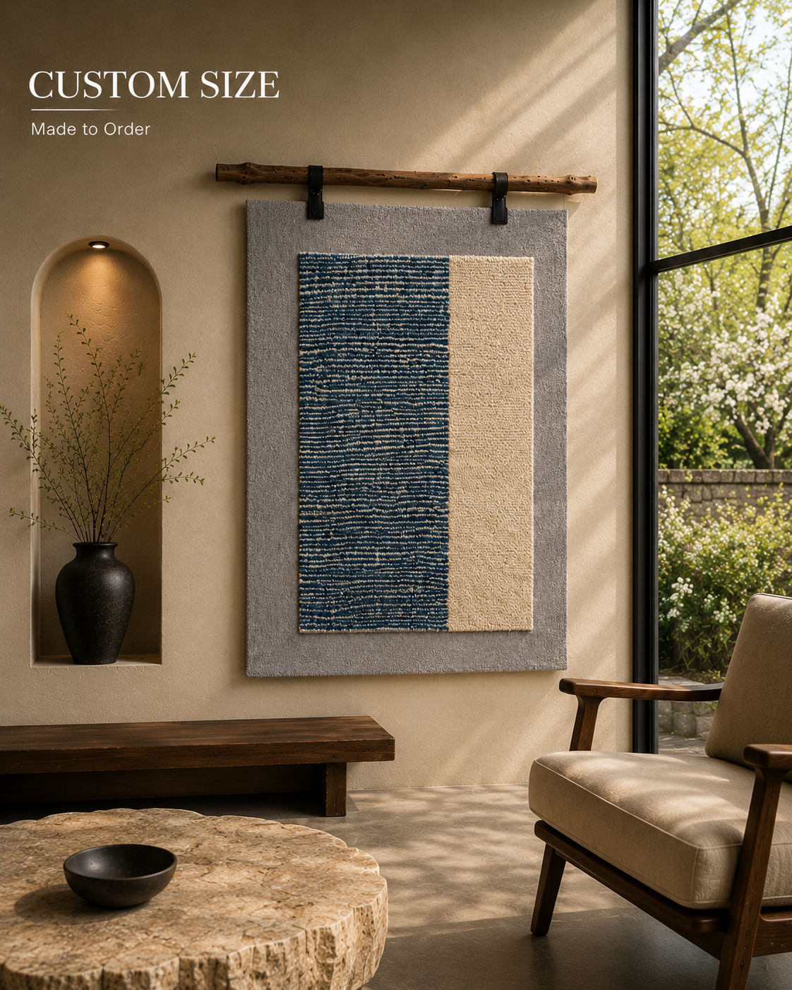 Custom Size Handmade Textile Wall Hanging