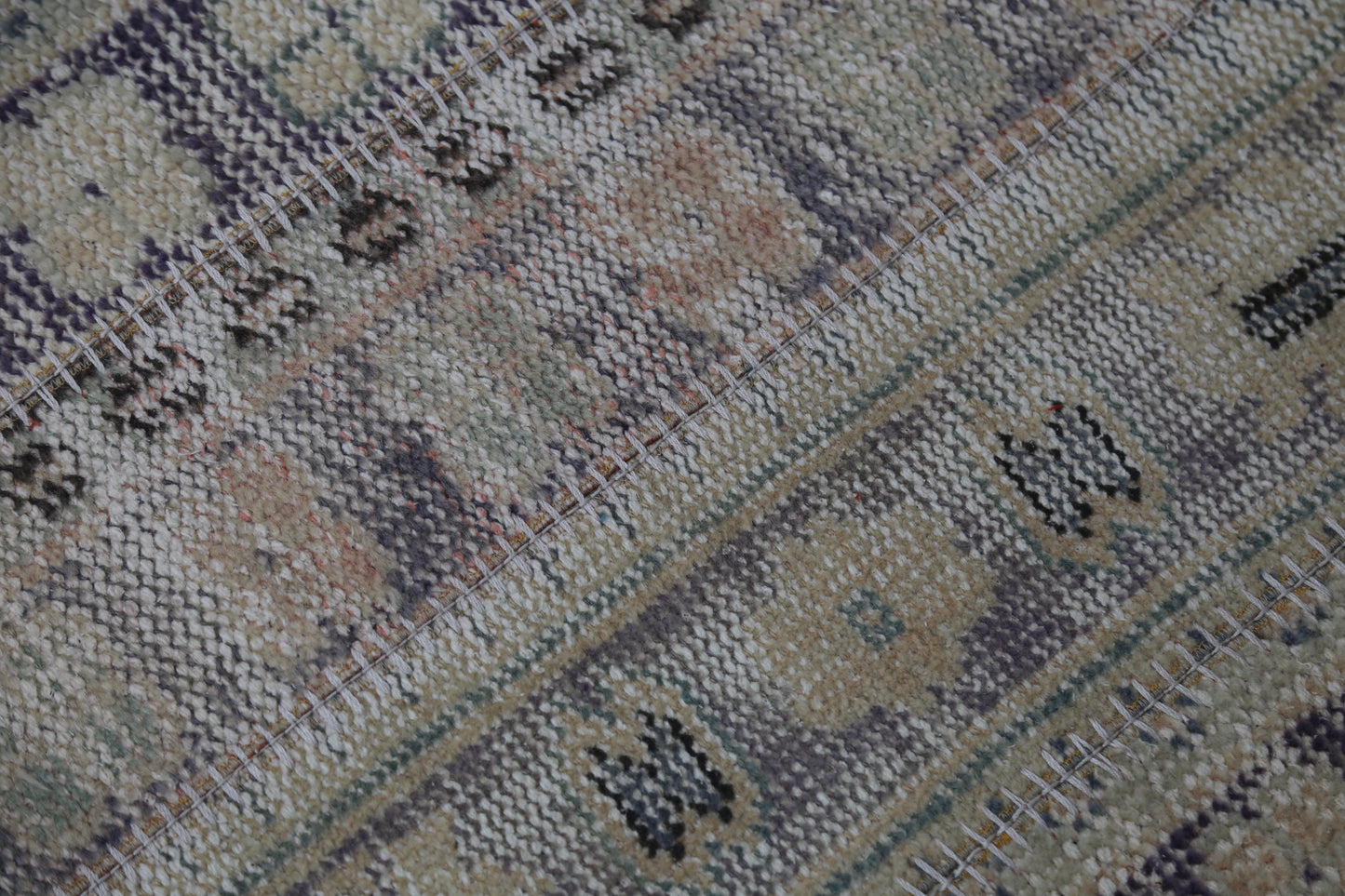 Vintage Turkish Runner Rug 1'11 x 10'9 ft, Beige Brown Patchwork Runner, Long Hallway Rug
