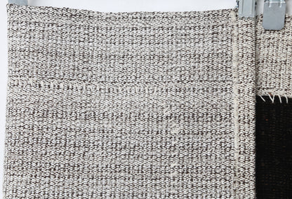 3x4 Vintage Turkish Tapestry Rug, Black Minimalist Wall Hanging, Handmade Flatweave Textile Art