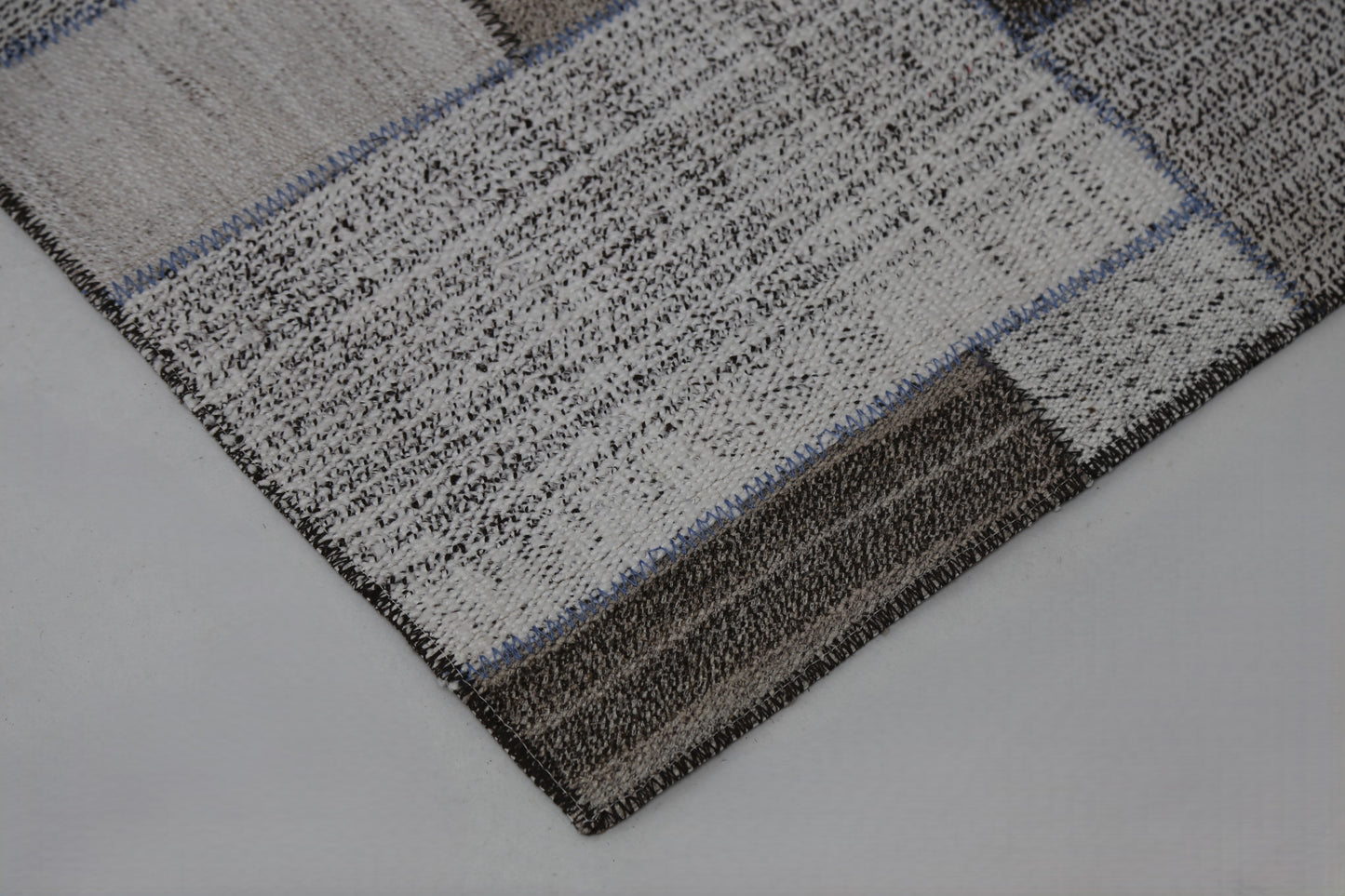 Vintage Patchwork Kilim Runner Rug, Handmade Wool Cotton Hallway Carpet