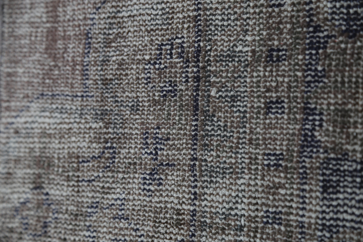 Vintage Turkish Doormat Rug, Handmade Wool Cotton, Distressed Minimal Entry Rug