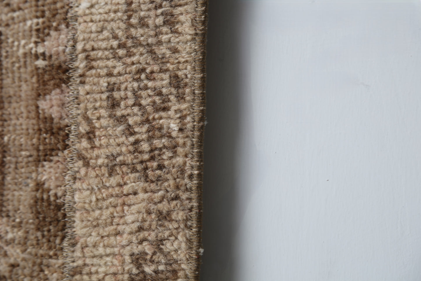 Vintage Patchwork Runner Rug, Handmade Wool Cotton Hallway Carpet