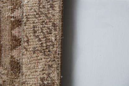 Vintage Patchwork Runner Rug, Handmade Wool Cotton Hallway Carpet