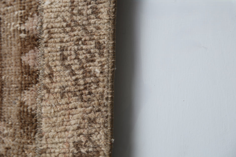 Vintage Patchwork Runner Rug, Handmade Wool Cotton Hallway Carpet