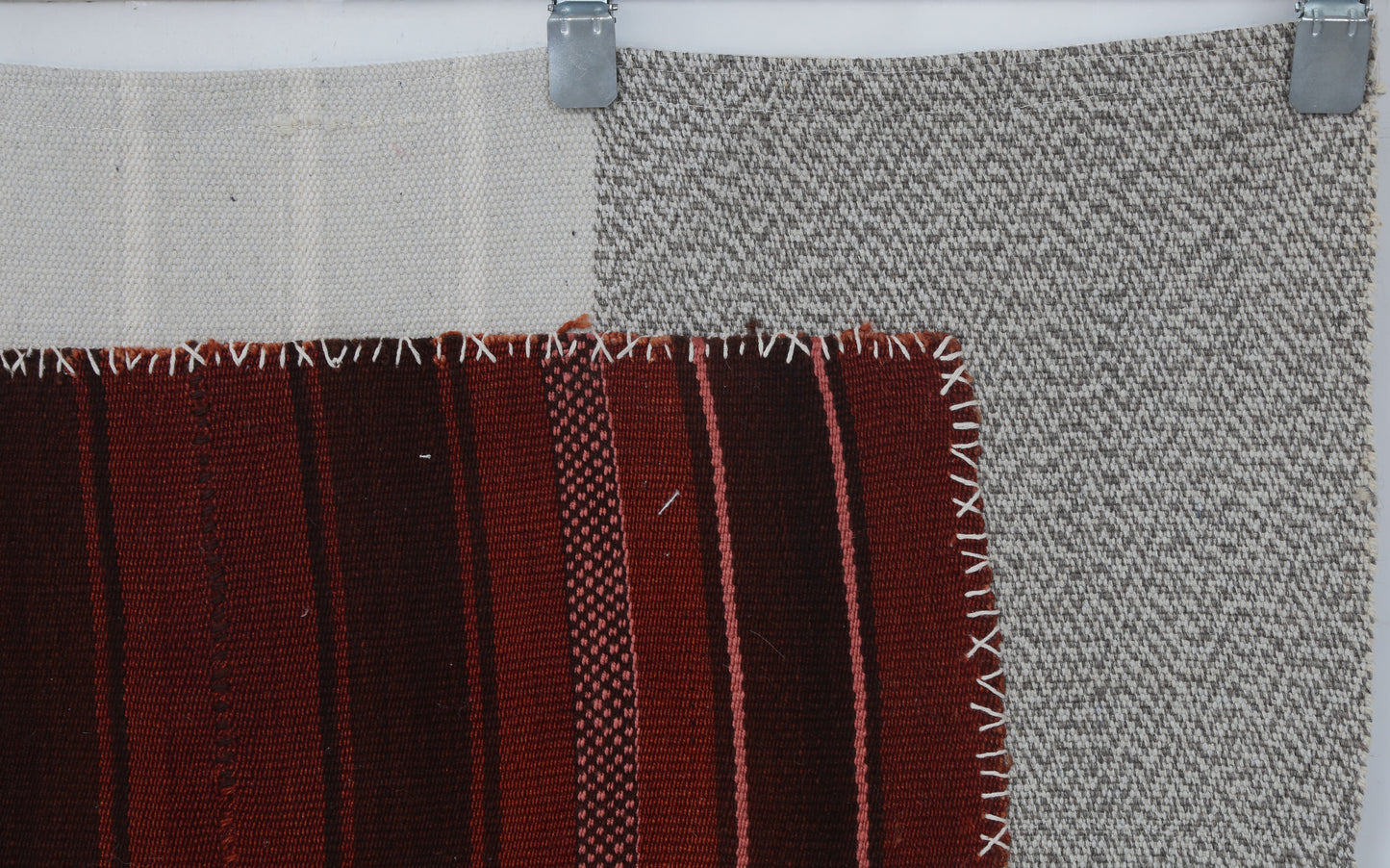 3x4 Vintage Turkish Tapestry Rug, Handwoven Wool Cotton Wall Hanging, Rustic Textile Wall Art
