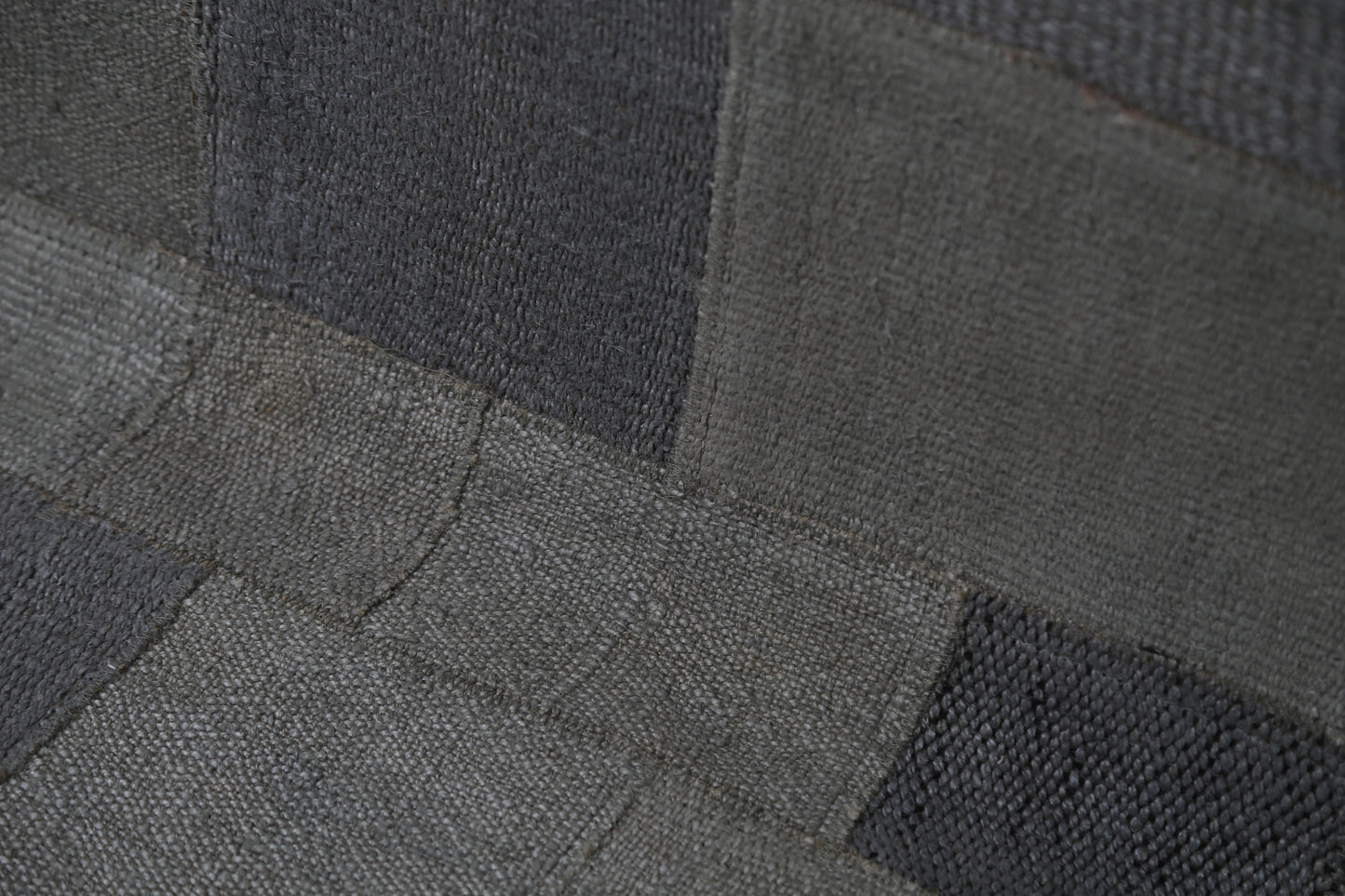 2'3 x 7'9 Vintage Turkish Hemp Runner Rug, Beige Gray Patchwork Hallway Rug