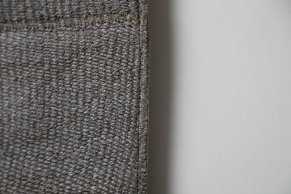 2'3 x 7'9 Vintage Turkish Hemp Runner Rug, Beige Gray Patchwork Hallway Rug