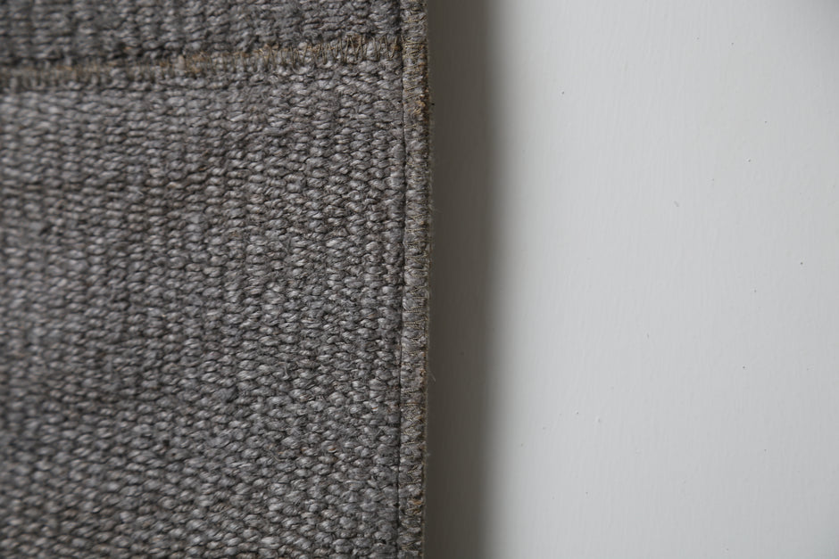 2'3 x 7'9 Vintage Turkish Hemp Runner Rug, Beige Gray Patchwork Hallway Rug