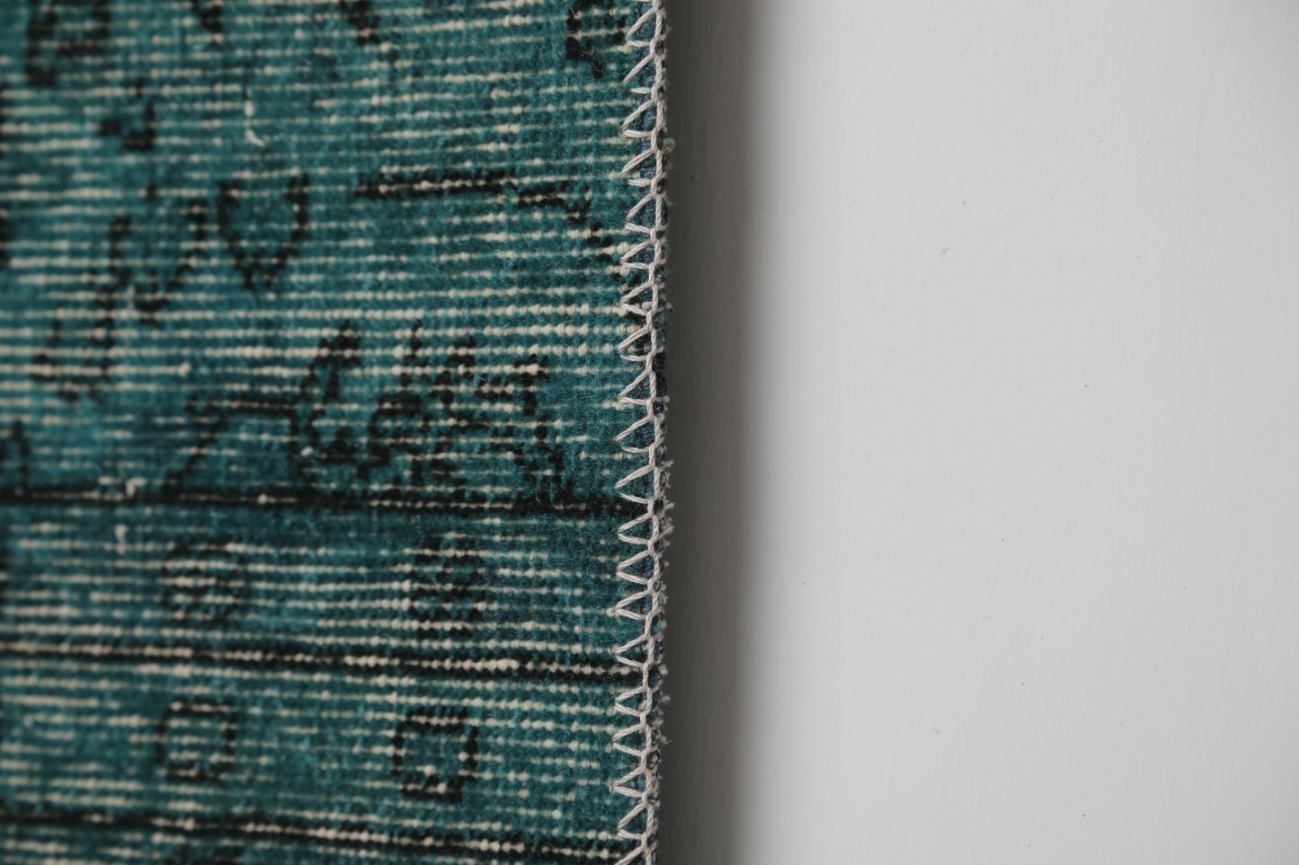 2'5 x 7'7 Vintage Turkish Patchwork Runner Rug, Green Hallway