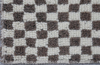 Custom Size Checkerboard Wall Hanging, Woven Wool Textile Art, Modern Fiber Wall Decor, Made to Order