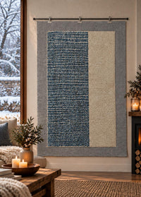 Custom Size Textile Wall Hanging, Handmade Wool Tapestry, Modern Fiber Wall Art, Woven Wall Decor