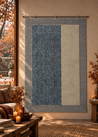 Custom Size Textile Wall Hanging, Handmade Wool Tapestry, Modern Fiber Wall Art, Woven Wall Decor