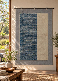 Custom Size Textile Wall Hanging, Handmade Wool Tapestry, Modern Fiber Wall Art, Woven Wall Decor