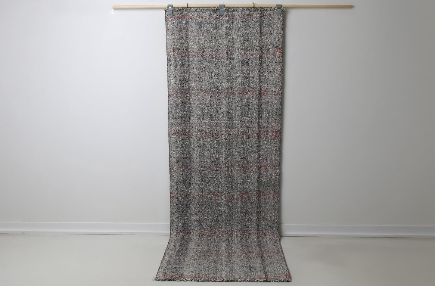 Vintage Turkish Kilim Runner Rug, Handmade Wool Flatweave Hallway Rug
