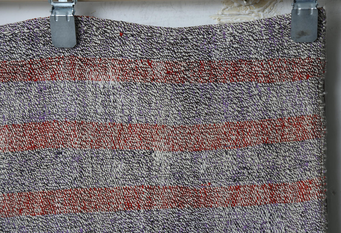 Vintage Turkish Flatweave Runner Rug, Handmade Anatolian Wool Cotton, Neutral Boho Hallway