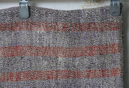 Side perspective, complete neutral flatweave runner