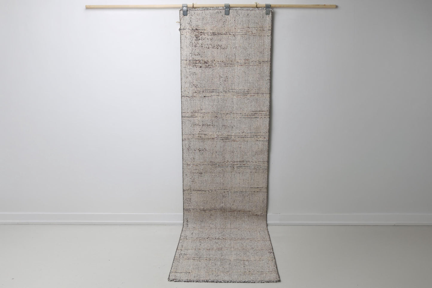 Vintage Turkish Flatweave Runner Rug, Handmade Wool Cotton Hallway Carpet