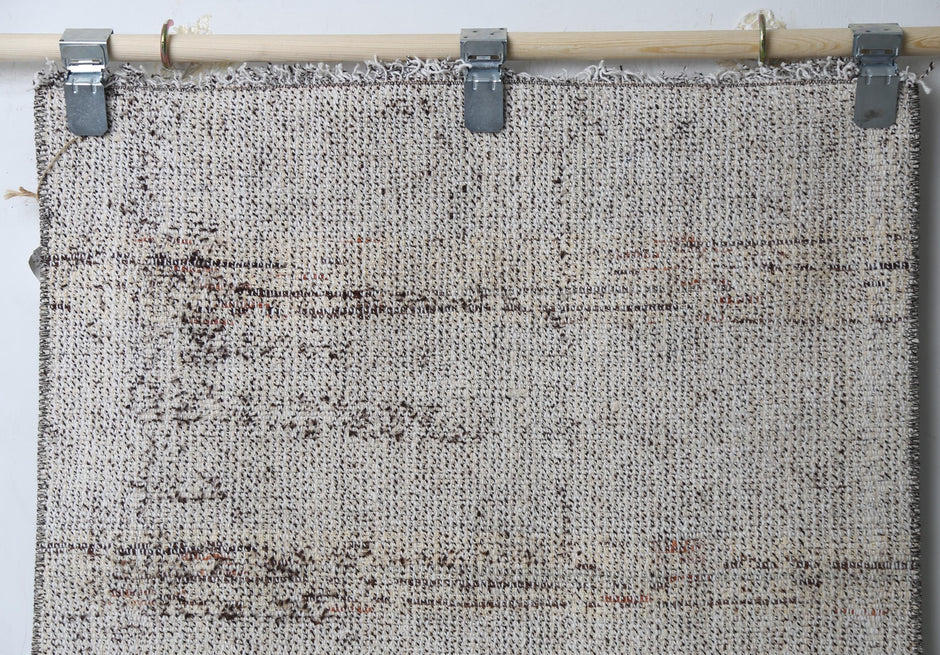 Additional pattern detail, wool cotton flatweave runner