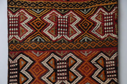 Vintage Turkish Kilim Rug, Handmade Wool Tribal Runner (2'0" x 4'7")