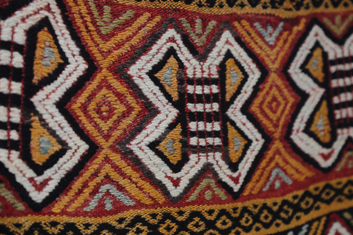 Vintage Turkish Kilim Rug, Handmade Wool Tribal Runner (2'0" x 4'7")