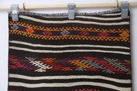 Vintage Turkish Wool Kilim Runner Rug, Striped Tribal (2x5) - photo 5 of 10
