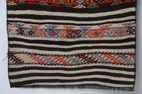 Vintage Turkish Wool Kilim Runner Rug, Striped Tribal (2x5) - photo 9 of 10
