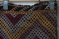 Vintage Turkish Wool Kilim Runner Rug, Orange Geometric (2x8) - photo 4 of 10
