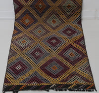 Vintage Turkish Wool Kilim Runner Rug, Orange Geometric (2x8) - photo 10 of 10