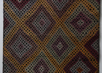 Vintage Turkish Wool Kilim Runner Rug, Orange Geometric (2x8) - photo 7 of 10