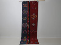 Vintage Turkish Wool Kilim Runner Rug, Tribal (2x8) - photo 1 of 10