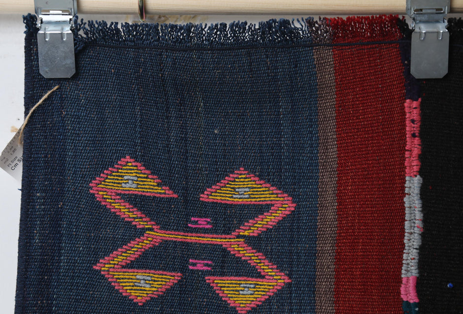 Tribal weave pattern close-up, kilim hallway runner