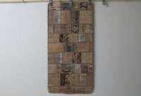 Vintage Turkish Wool Cotton Patchwork Rug, Beige Brown (2x4) - photo 1 of 10