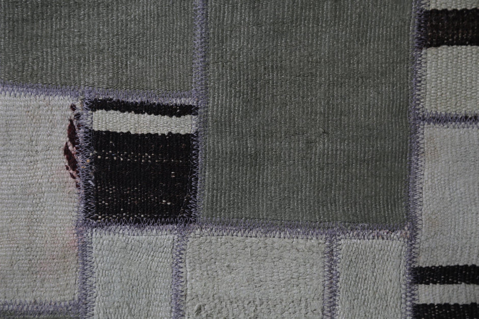 Back view, wool hemp weave construction, doormat