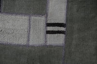 Vintage Turkish Wool Hemp Patchwork Rug, Green (2x3) - photo 6 of 10