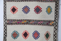 Vintage Turkish Wool Kilim Rug, Beige Tribal (3x4) - photo 6 of 10