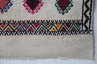 Vintage Turkish Wool Kilim Rug, Beige Tribal (3x4) - photo 10 of 10