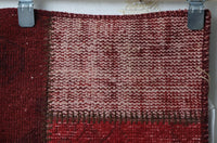 Vintage Turkish Wool Cotton Patchwork Runner Rug, Red (2x8) - photo 4 of 10