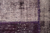 Vintage Turkish Wool Cotton Patchwork Runner Rug, Purple (2x8) - photo 9 of 10