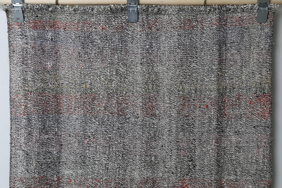 Vintage Turkish Kilim Runner Rug, Handmade Wool Flatweave Hallway Rug