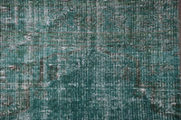 Vintage Turkish Wool Cotton Runner Rug, Green (2x9) - photo 5 of 10