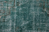 Vintage Turkish Wool Cotton Runner Rug, Green (2x9) - photo 9 of 10