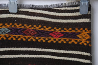 Vintage Turkish Wool Kilim Runner Rug, Striped Tribal (2x5) - photo 4 of 10
